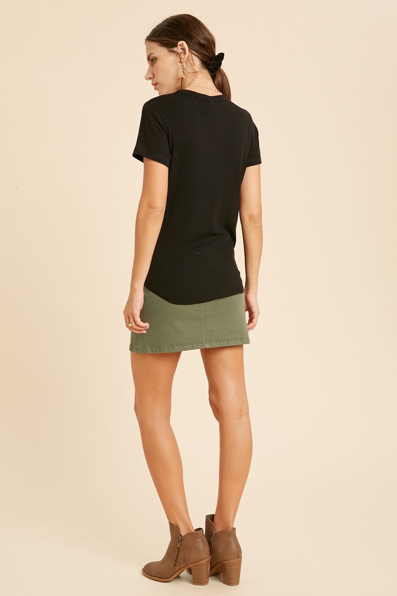 Ribbed Knit Crew Top