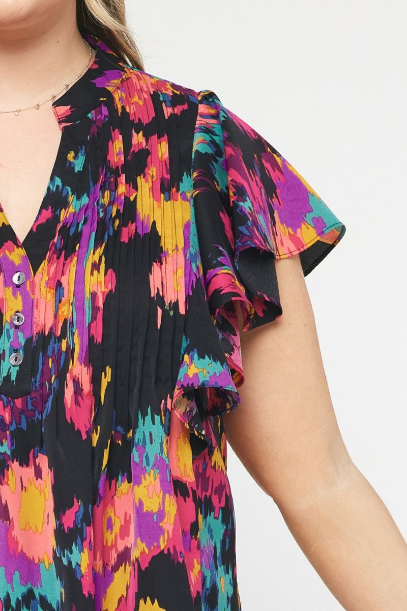 Colorful Plus Size Blouse