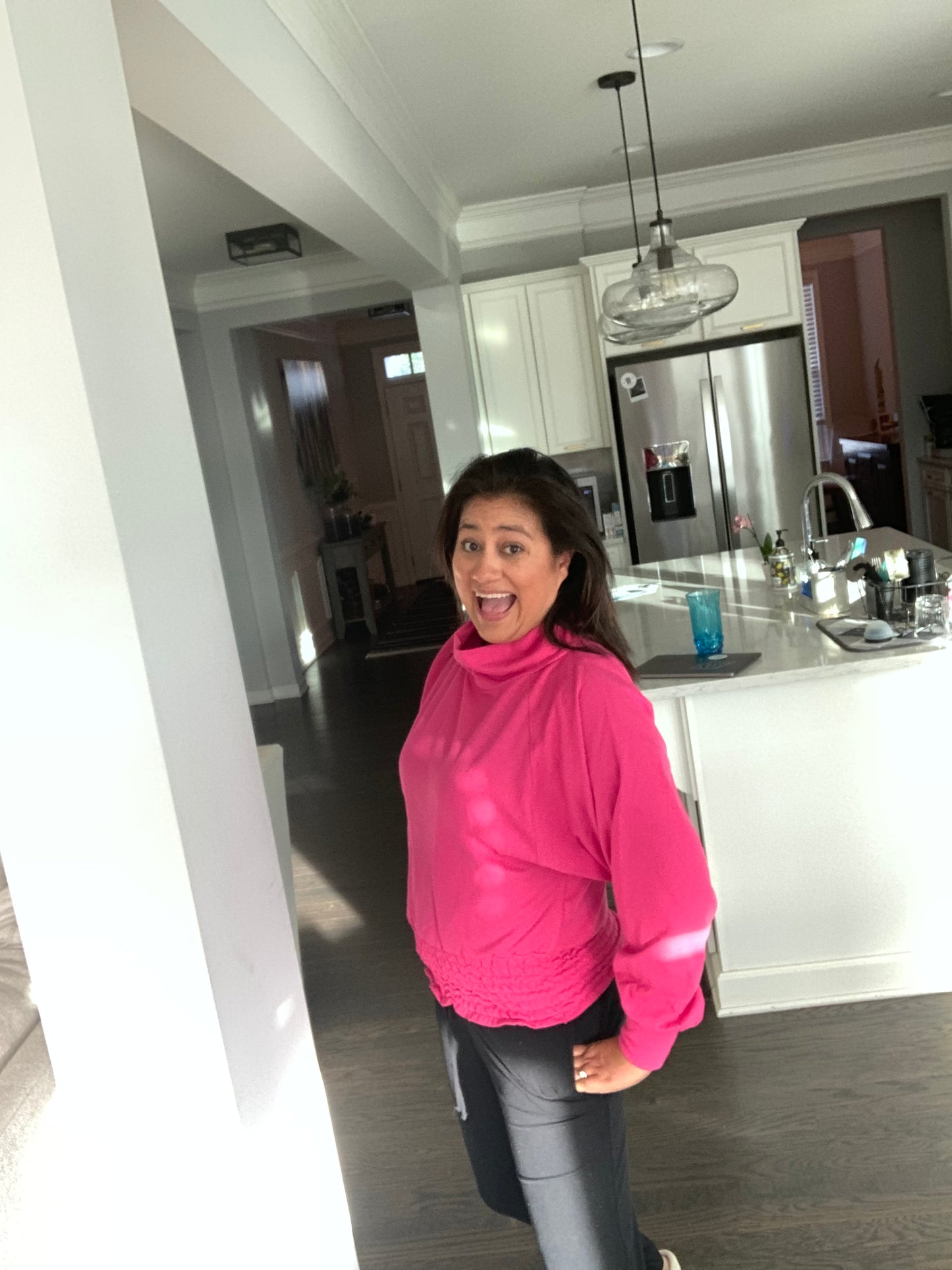 HOT pink fun Sweatshirt
