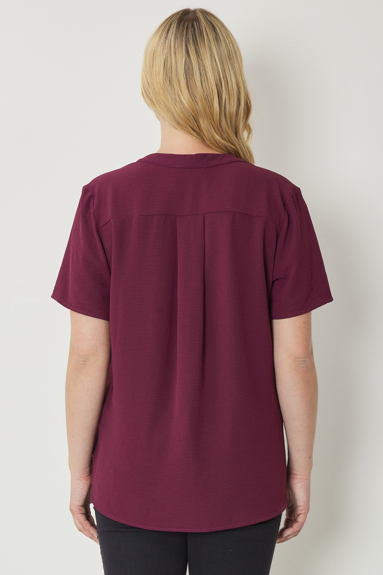 Burgundy Plus size Blouse