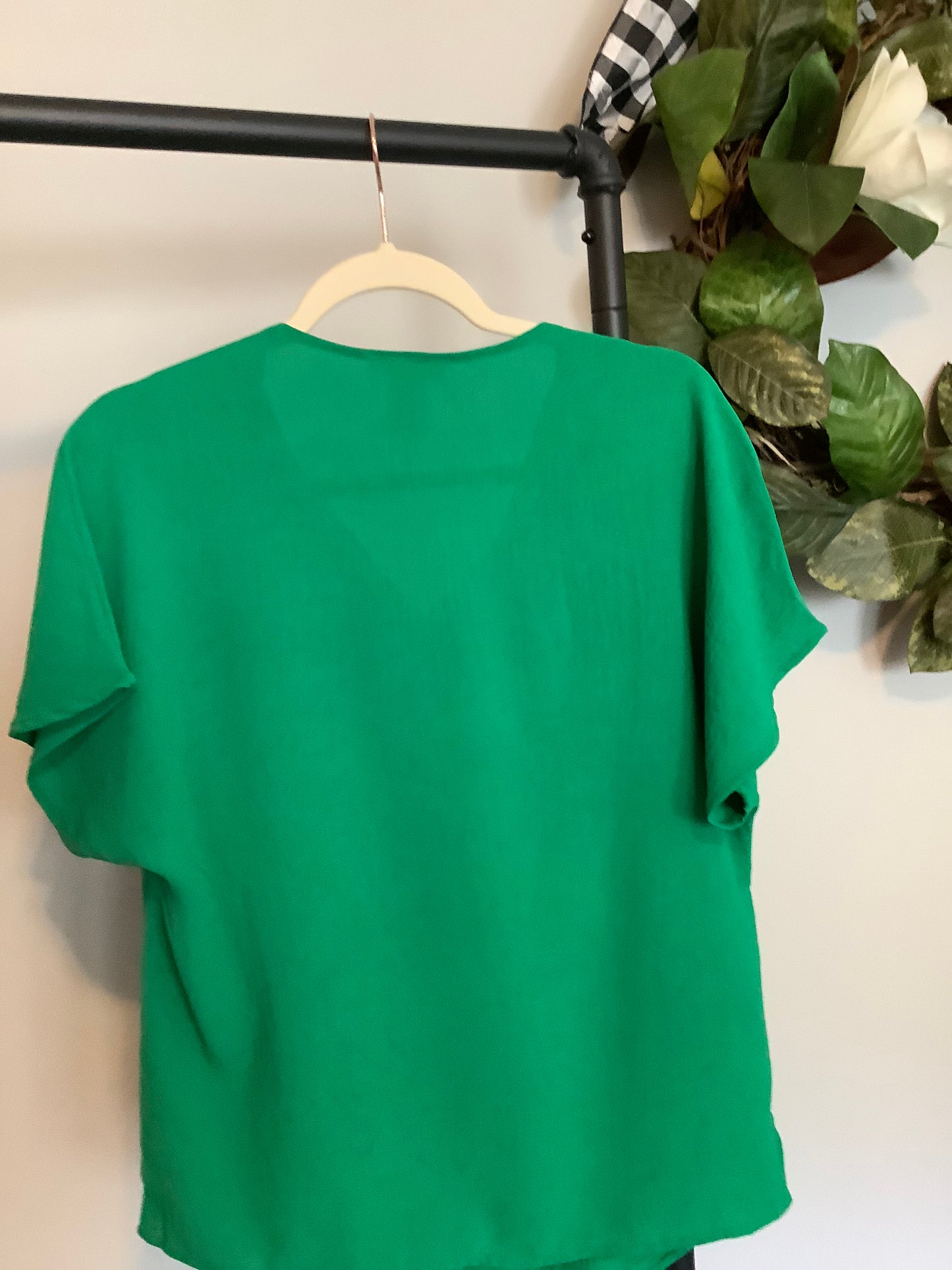 Kelly Green Scoop Top