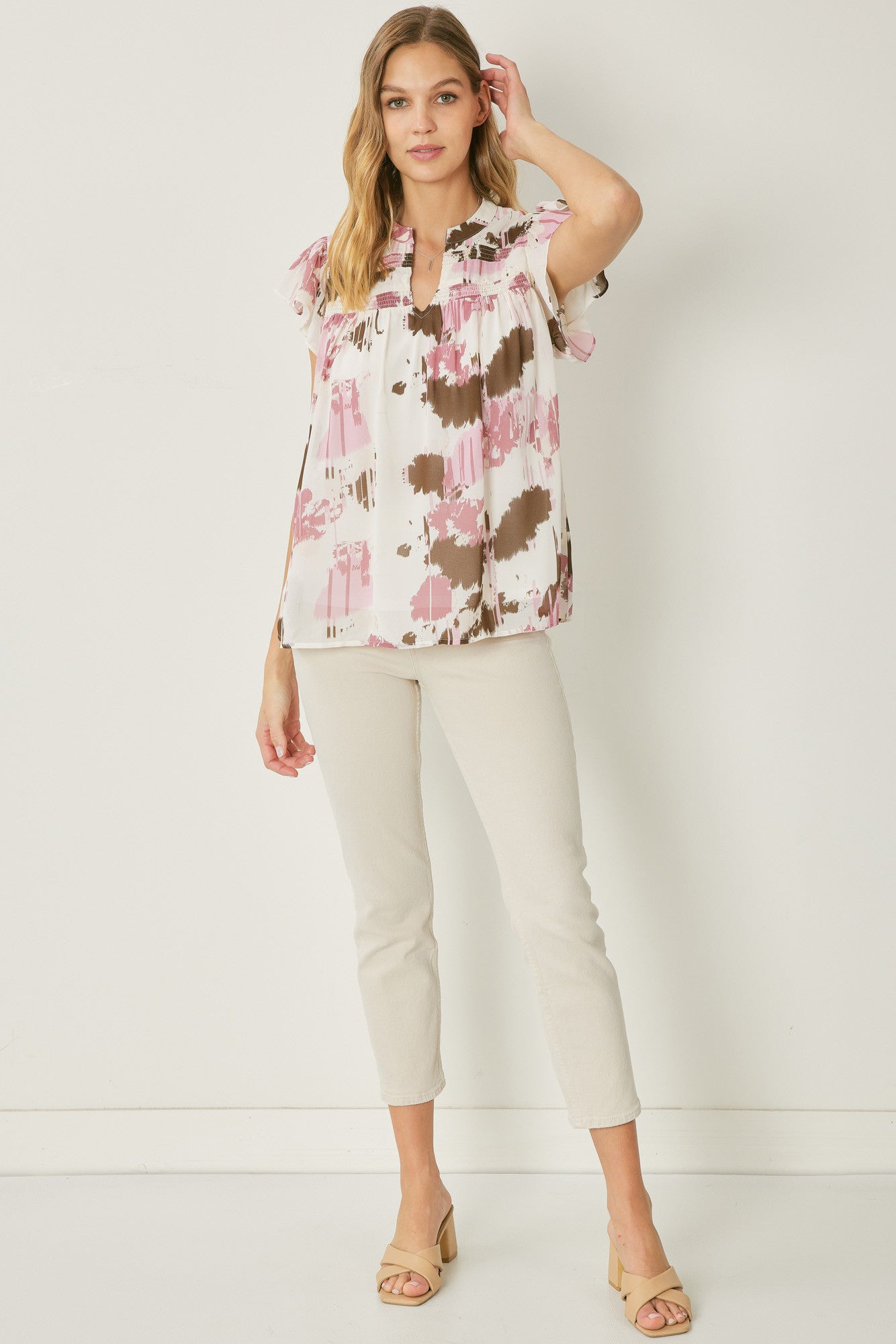 Ivory Splash Blouse