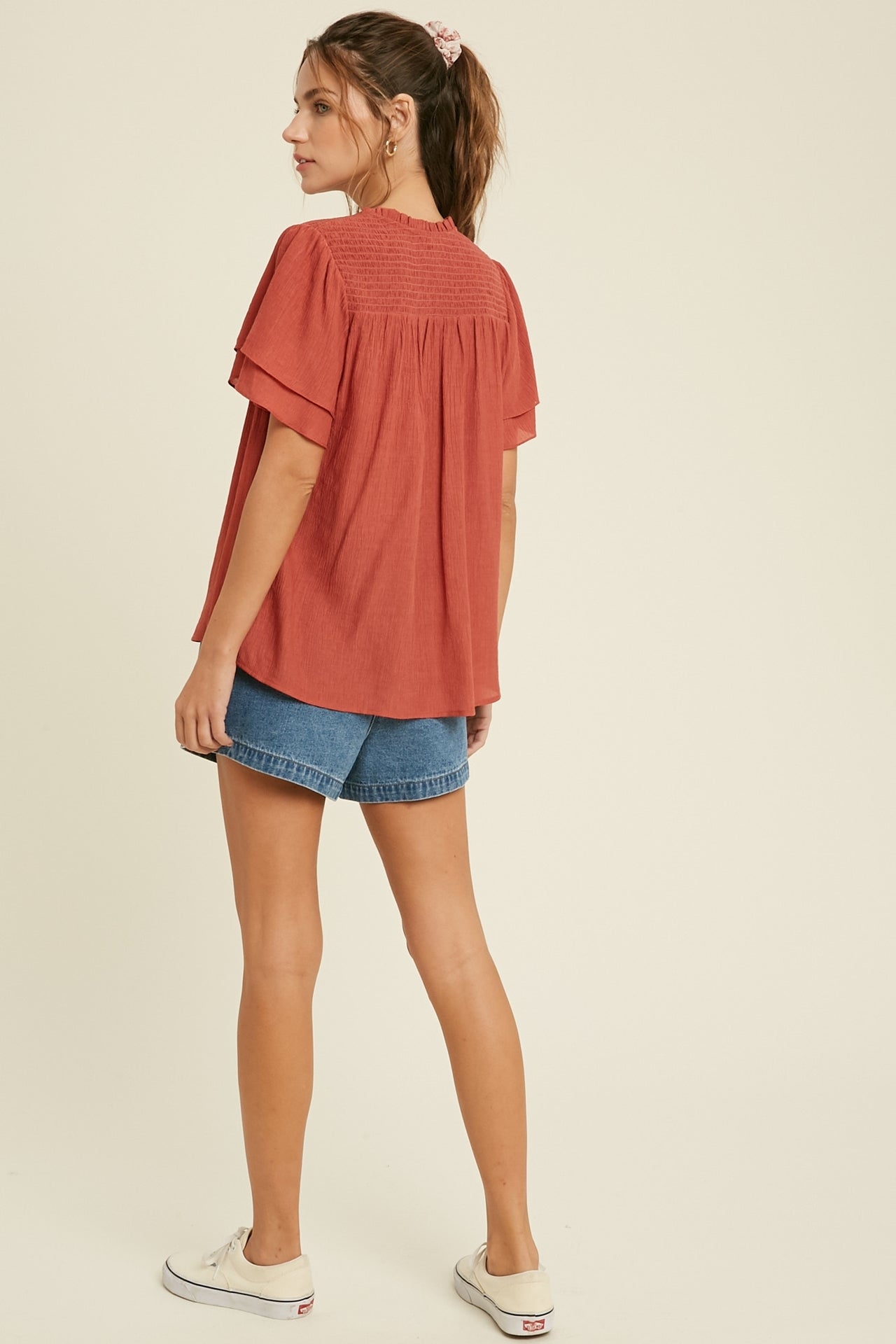 Rose Layered Sleeve Blouse