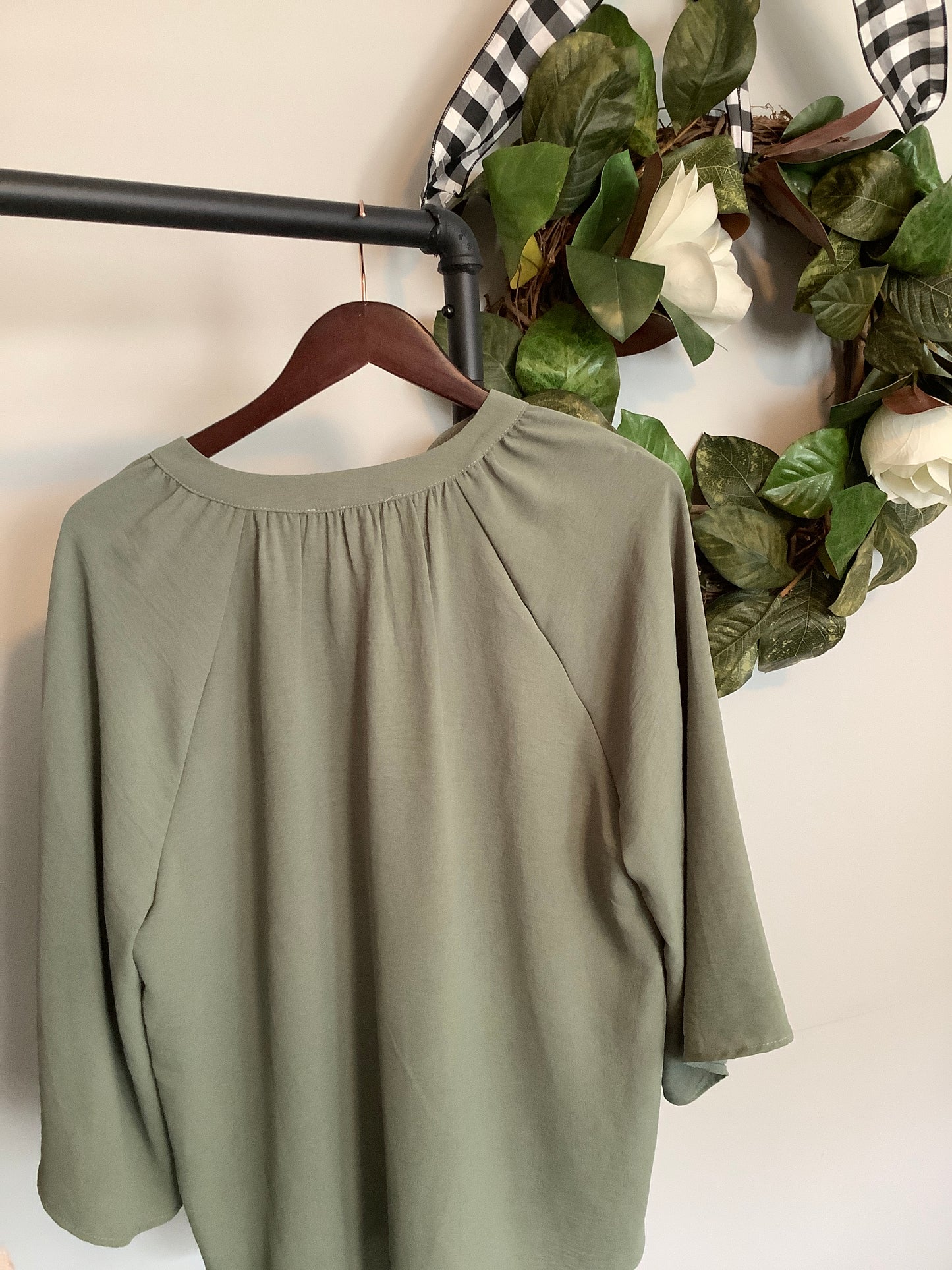 Nora Notch Collar Blouse