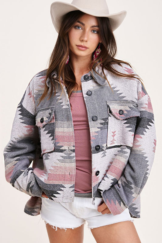 Pink Santa Fe Shacket