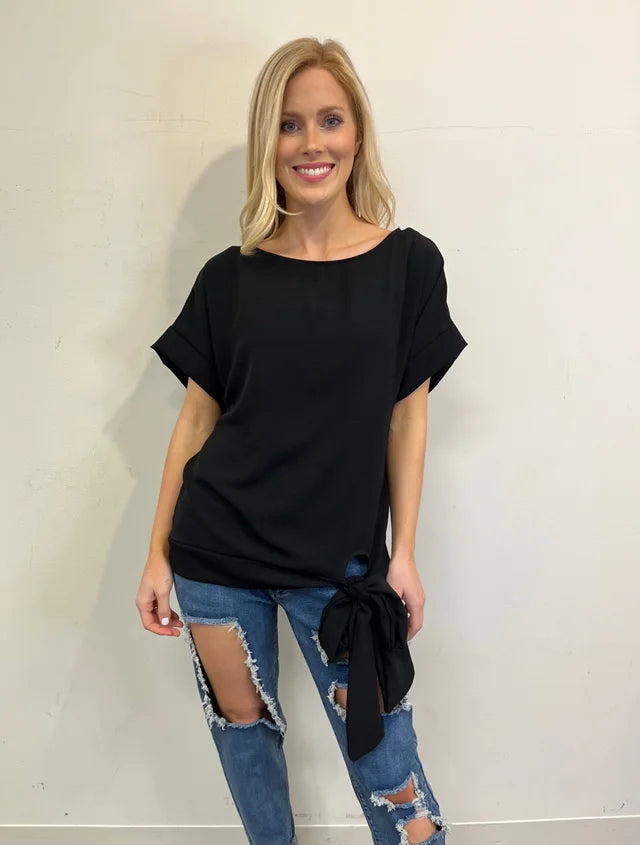Black Tied blouse